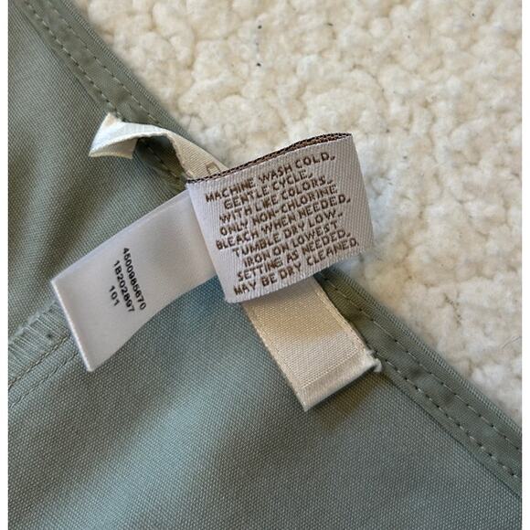 Chico's Pants Women's Ankle Sz 0 (US 4) Sage Straight Leg Cotton Blend Side Zip - Picture 8 of 8